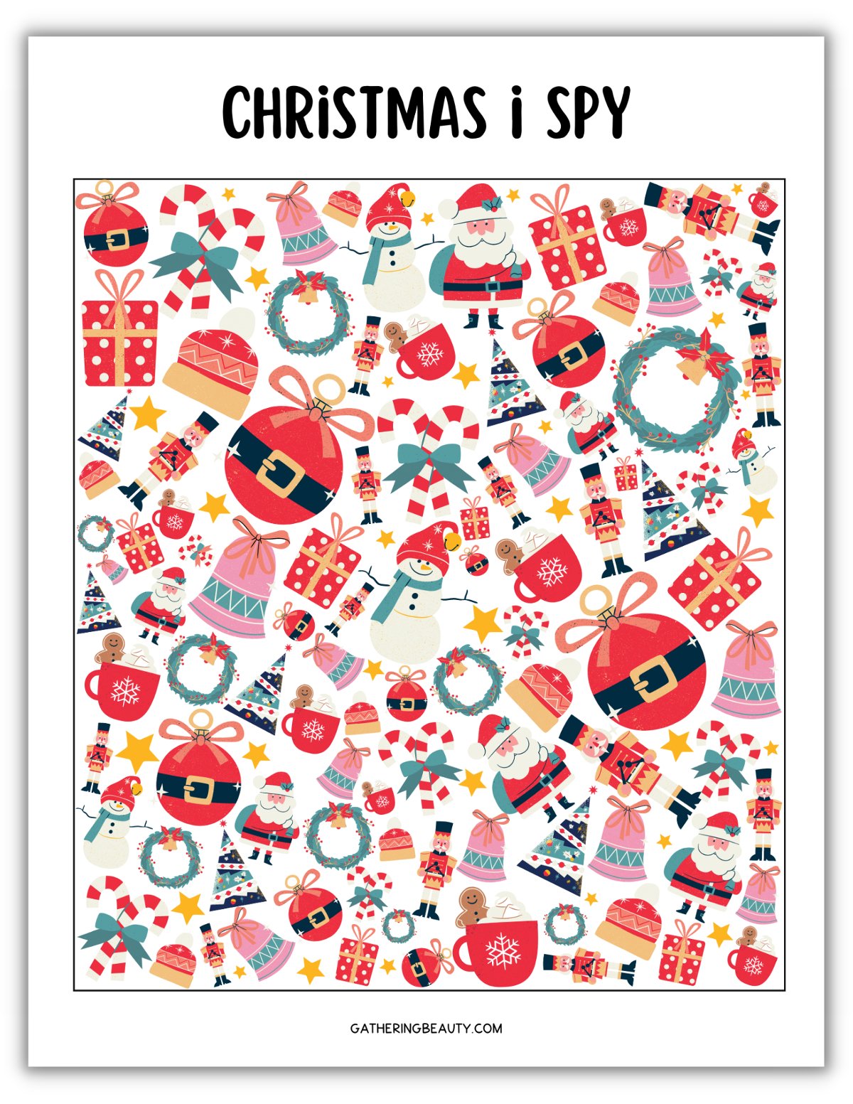 christmas i spy printable — gathering beauty